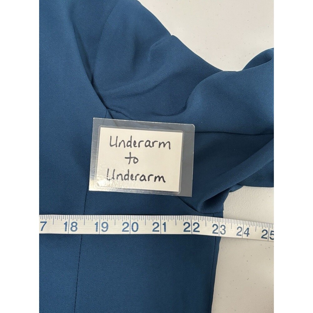 Skies Are Blue Womens Blazer Size 2XL XXL Raja Open Shirred Ruched Sleeve Office - Picture 6 of 12